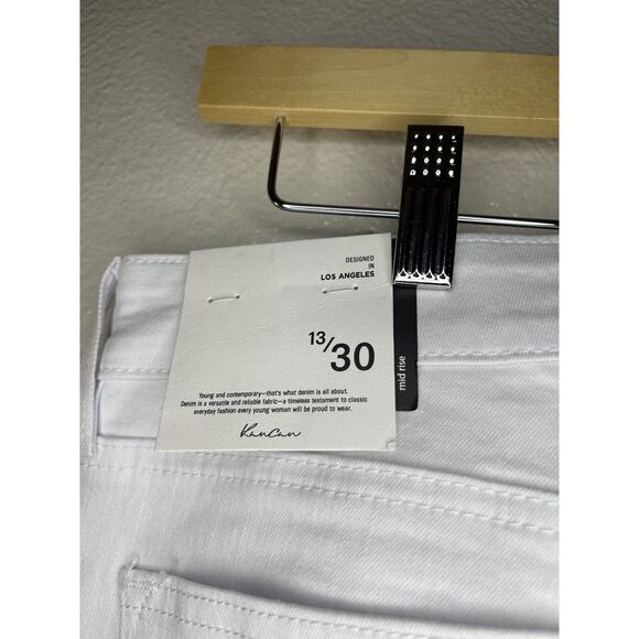 Women’s White Kancan Flare Wide Leg Pants Jeans Size 13/30 New With Tags - Picture 4 of 6